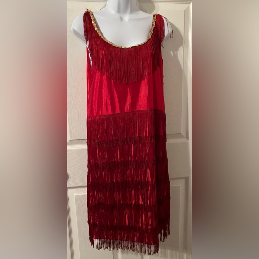 Red Flapper Halloween Costume Dress